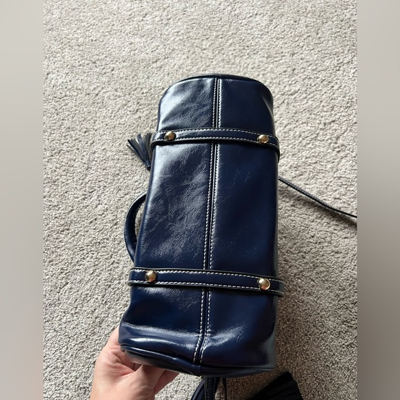 Dooney & Bourke Navy Florentine Satchel Handbag - Picture 4 of 12